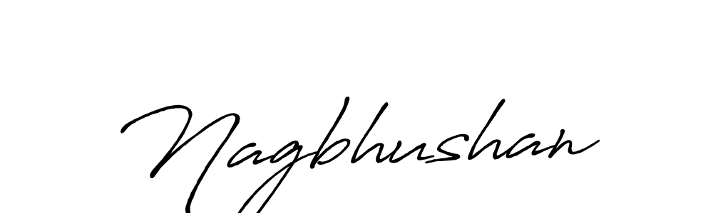 How to make Nagbhushan name signature. Use Antro_Vectra_Bolder style for creating short signs online. This is the latest handwritten sign. Nagbhushan signature style 7 images and pictures png