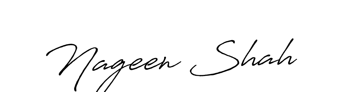 Create a beautiful signature design for name Nageen Shah. With this signature (Antro_Vectra_Bolder) fonts, you can make a handwritten signature for free. Nageen Shah signature style 7 images and pictures png