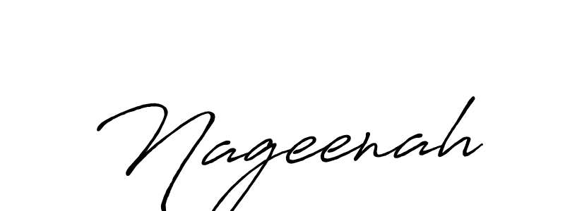 The best way (Antro_Vectra_Bolder) to make a short signature is to pick only two or three words in your name. The name Nageenah include a total of six letters. For converting this name. Nageenah signature style 7 images and pictures png