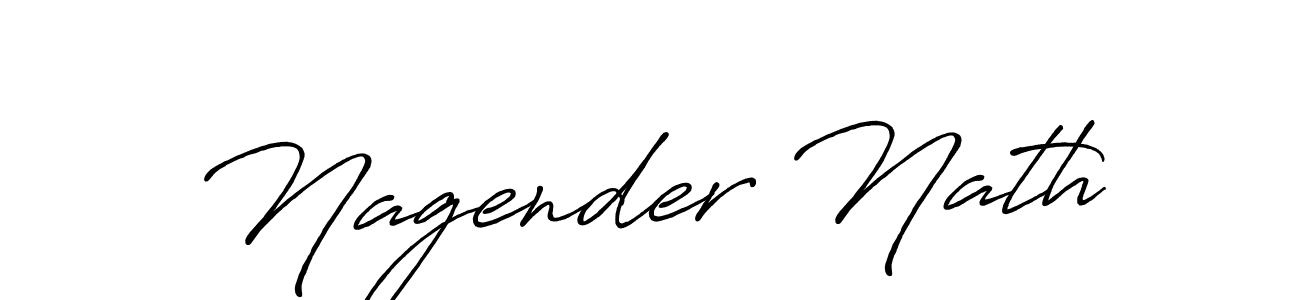 How to make Nagender Nath name signature. Use Antro_Vectra_Bolder style for creating short signs online. This is the latest handwritten sign. Nagender Nath signature style 7 images and pictures png