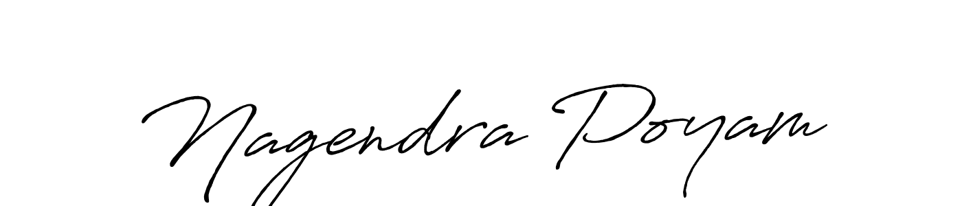 Make a beautiful signature design for name Nagendra Poyam. With this signature (Antro_Vectra_Bolder) style, you can create a handwritten signature for free. Nagendra Poyam signature style 7 images and pictures png