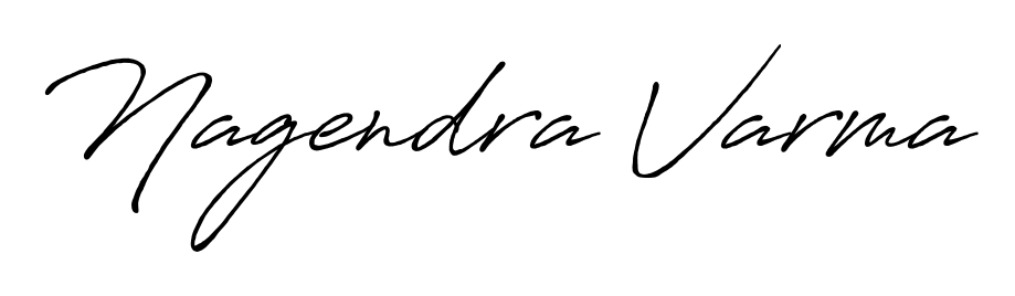Download transparent PNG signature for name Nagendra Varma styled with Antro_Vectra_Bolder font. Ready to paste directly into PDF and Word agreements. Nagendra Varma signature style 7 images and pictures png