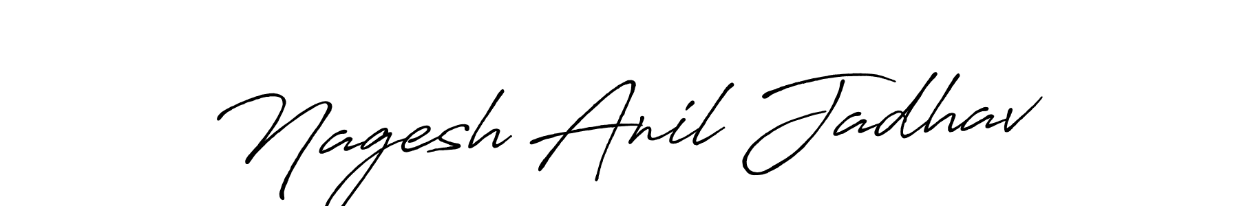 Nagesh Anil Jadhav stylish signature style. Best Handwritten Sign (Antro_Vectra_Bolder) for my name. Handwritten Signature Collection Ideas for my name Nagesh Anil Jadhav. Nagesh Anil Jadhav signature style 7 images and pictures png