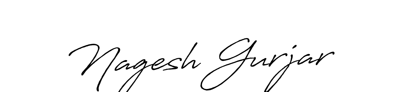 Create a beautiful signature design for name Nagesh Gurjar. With this signature (Antro_Vectra_Bolder) fonts, you can make a handwritten signature for free. Nagesh Gurjar signature style 7 images and pictures png