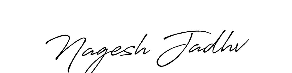 Make a beautiful signature design for name Nagesh Jadhv. With this signature (Antro_Vectra_Bolder) style, you can create a handwritten signature for free. Nagesh Jadhv signature style 7 images and pictures png