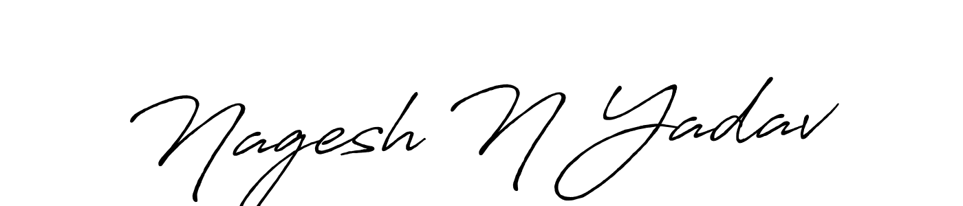 Nagesh N Yadav stylish signature style. Best Handwritten Sign (Antro_Vectra_Bolder) for my name. Handwritten Signature Collection Ideas for my name Nagesh N Yadav. Nagesh N Yadav signature style 7 images and pictures png