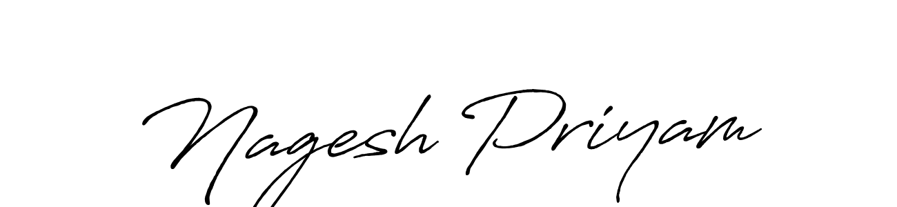 Use a signature maker to create a handwritten signature online. With this signature software, you can design (Antro_Vectra_Bolder) your own signature for name Nagesh Priyam. Nagesh Priyam signature style 7 images and pictures png