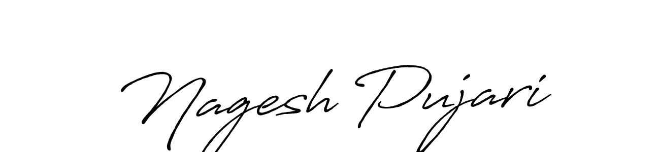 Antro_Vectra_Bolder is a professional signature style that is perfect for those who want to add a touch of class to their signature. It is also a great choice for those who want to make their signature more unique. Get Nagesh Pujari name to fancy signature for free. Nagesh Pujari signature style 7 images and pictures png