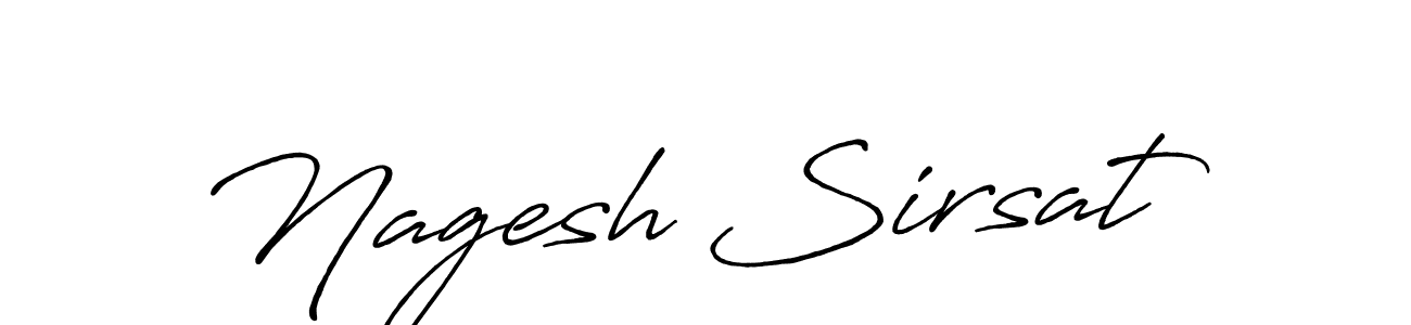 The best way (Antro_Vectra_Bolder) to make a short signature is to pick only two or three words in your name. The name Nagesh Sirsat include a total of six letters. For converting this name. Nagesh Sirsat signature style 7 images and pictures png