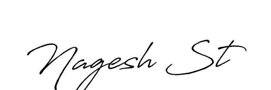 Create a beautiful signature design for name Nagesh St. With this signature (Antro_Vectra_Bolder) fonts, you can make a handwritten signature for free. Nagesh St signature style 7 images and pictures png