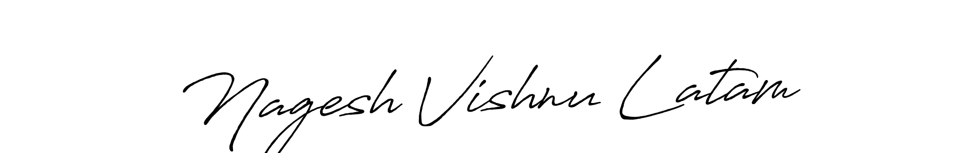 Make a beautiful signature design for name Nagesh Vishnu Latam. Use this online signature maker to create a handwritten signature for free. Nagesh Vishnu Latam signature style 7 images and pictures png