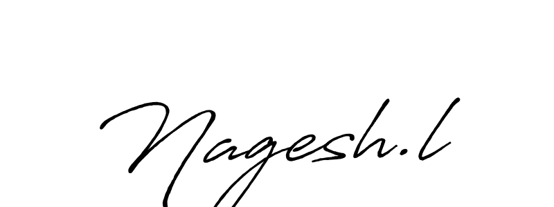 Use a signature maker to create a handwritten signature online. With this signature software, you can design (Antro_Vectra_Bolder) your own signature for name Nagesh.l. Nagesh.l signature style 7 images and pictures png