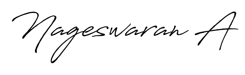 A modern signature idea for name Nageswaran A using Antro_Vectra_Bolder font. Clean strokes and elegant curves make it stand out instantly. Nageswaran A signature style 7 images and pictures png