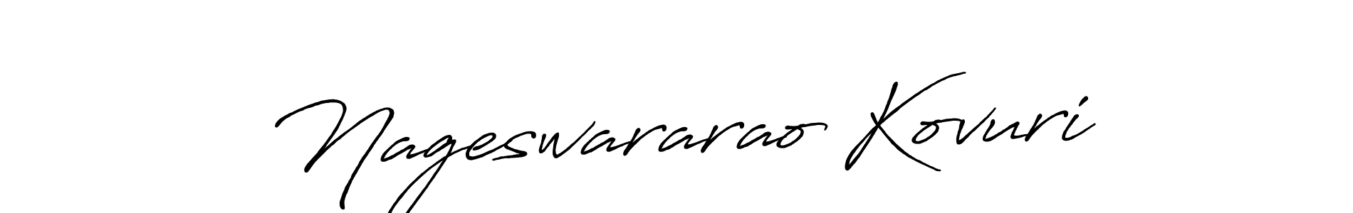 Make a beautiful signature design for name Nageswararao Kovuri. With this signature (Antro_Vectra_Bolder) style, you can create a handwritten signature for free. Nageswararao Kovuri signature style 7 images and pictures png