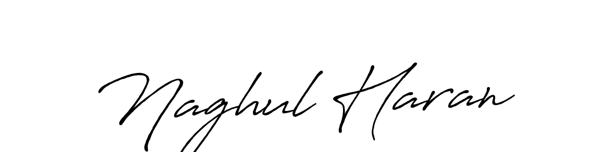 How to make Naghul Haran name signature. Use Antro_Vectra_Bolder style for creating short signs online. This is the latest handwritten sign. Naghul Haran signature style 7 images and pictures png