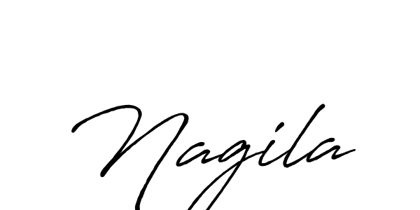 Use a signature maker to create a handwritten signature online. With this signature software, you can design (Antro_Vectra_Bolder) your own signature for name Nagila. Nagila signature style 7 images and pictures png