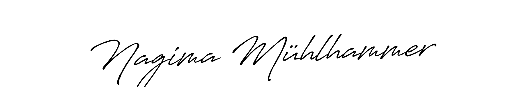 if you are searching for the best signature style for your name Nagima Mühlhammer. so please give up your signature search. here we have designed multiple signature styles  using Antro_Vectra_Bolder. Nagima Mühlhammer signature style 7 images and pictures png