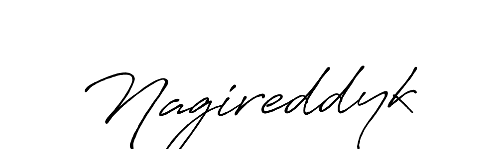 How to make Nagireddyk name signature. Use Antro_Vectra_Bolder style for creating short signs online. This is the latest handwritten sign. Nagireddyk signature style 7 images and pictures png