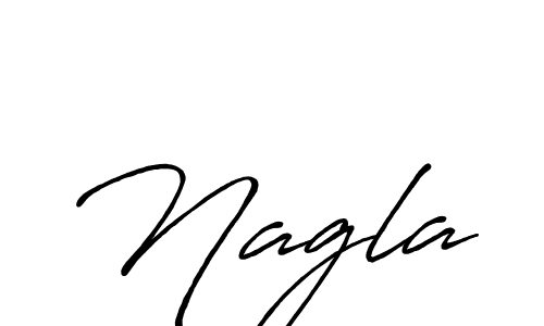 Design your own signature with our free online signature maker. With this signature software, you can create a handwritten (Antro_Vectra_Bolder) signature for name Nagla. Nagla signature style 7 images and pictures png