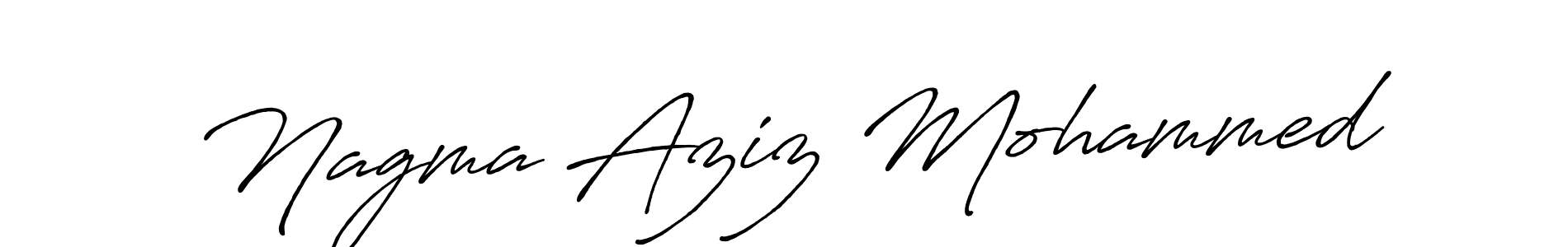 if you are searching for the best signature style for your name Nagma Aziz Mohammed. so please give up your signature search. here we have designed multiple signature styles  using Antro_Vectra_Bolder. Nagma Aziz Mohammed signature style 7 images and pictures png