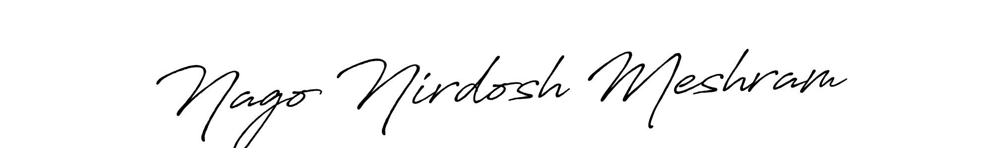 Use a signature maker to create a handwritten signature online. With this signature software, you can design (Antro_Vectra_Bolder) your own signature for name Nago Nirdosh Meshram. Nago Nirdosh Meshram signature style 7 images and pictures png