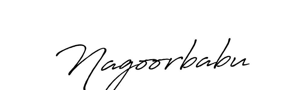 Use a signature maker to create a handwritten signature online. With this signature software, you can design (Antro_Vectra_Bolder) your own signature for name Nagoorbabu. Nagoorbabu signature style 7 images and pictures png