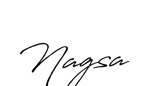 Use a signature maker to create a handwritten signature online. With this signature software, you can design (Antro_Vectra_Bolder) your own signature for name Nagsa. Nagsa signature style 7 images and pictures png