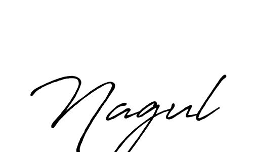 How to make Nagul name signature. Use Antro_Vectra_Bolder style for creating short signs online. This is the latest handwritten sign. Nagul signature style 7 images and pictures png