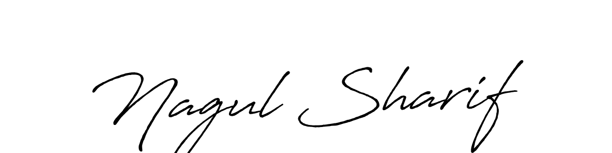 Design your own signature with our free online signature maker. With this signature software, you can create a handwritten (Antro_Vectra_Bolder) signature for name Nagul Sharif. Nagul Sharif signature style 7 images and pictures png