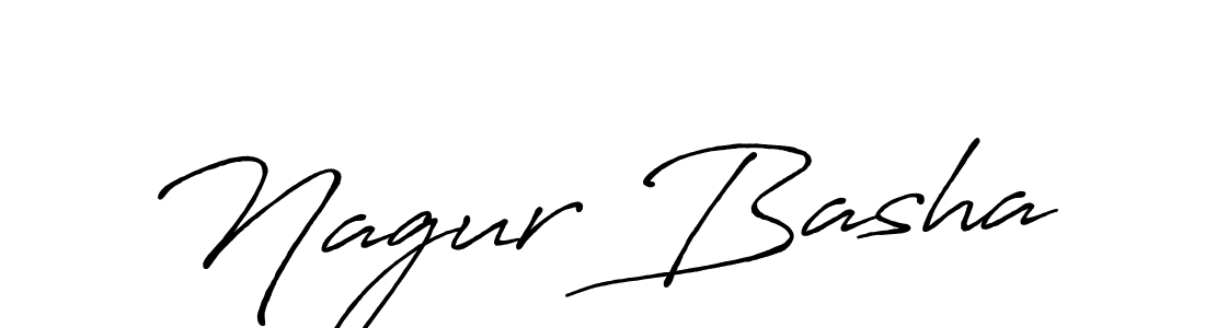 How to make Nagur Basha name signature. Use Antro_Vectra_Bolder style for creating short signs online. This is the latest handwritten sign. Nagur Basha signature style 7 images and pictures png