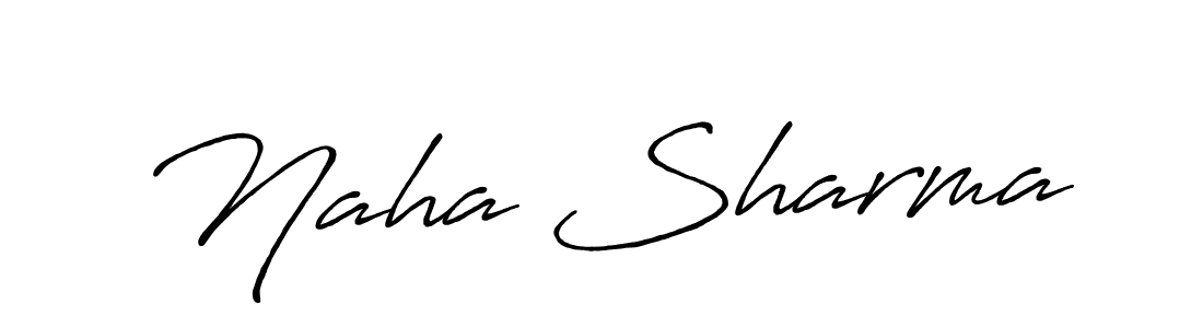 Naha Sharma stylish signature style. Best Handwritten Sign (Antro_Vectra_Bolder) for my name. Handwritten Signature Collection Ideas for my name Naha Sharma. Naha Sharma signature style 7 images and pictures png