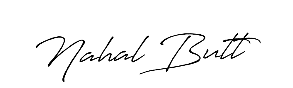 How to make Nahal Butt signature? Antro_Vectra_Bolder is a professional autograph style. Create handwritten signature for Nahal Butt name. Nahal Butt signature style 7 images and pictures png