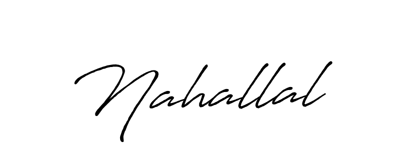 Nahallal stylish signature style. Best Handwritten Sign (Antro_Vectra_Bolder) for my name. Handwritten Signature Collection Ideas for my name Nahallal. Nahallal signature style 7 images and pictures png