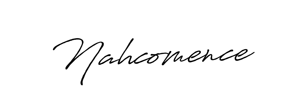 Similarly Antro_Vectra_Bolder is the best handwritten signature design. Signature creator online .You can use it as an online autograph creator for name Nahcomence. Nahcomence signature style 7 images and pictures png
