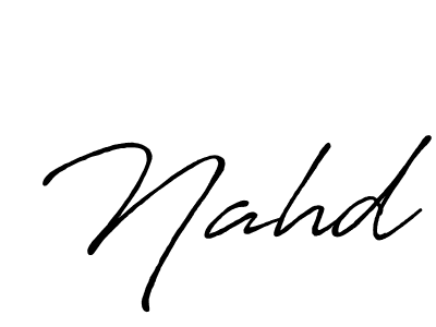 Make a beautiful signature design for name Nahd. Use this online signature maker to create a handwritten signature for free. Nahd signature style 7 images and pictures png