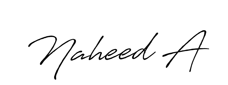 Design your own signature with our free online signature maker. With this signature software, you can create a handwritten (Antro_Vectra_Bolder) signature for name Naheed A. Naheed A signature style 7 images and pictures png