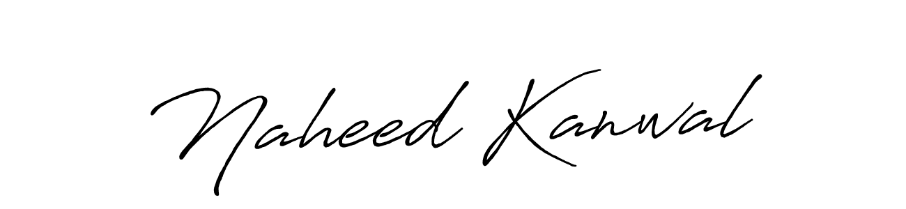 Make a beautiful signature design for name Naheed Kanwal. With this signature (Antro_Vectra_Bolder) style, you can create a handwritten signature for free. Naheed Kanwal signature style 7 images and pictures png