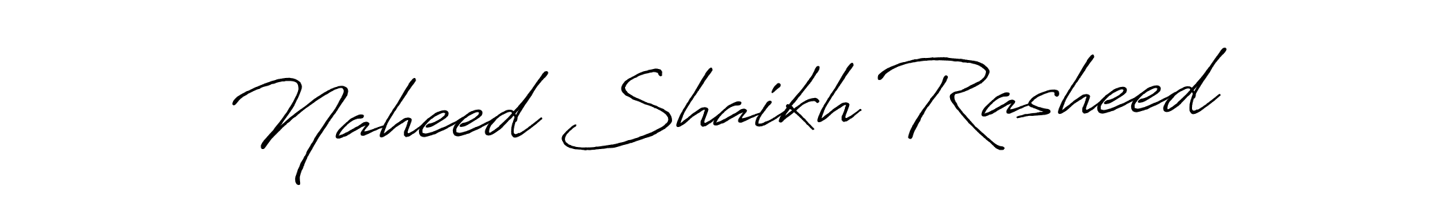 Create a beautiful signature design for name Naheed Shaikh Rasheed. With this signature (Antro_Vectra_Bolder) fonts, you can make a handwritten signature for free. Naheed Shaikh Rasheed signature style 7 images and pictures png