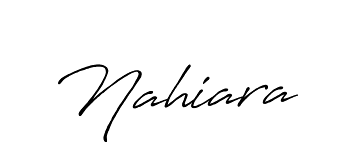 How to make Nahiara name signature. Use Antro_Vectra_Bolder style for creating short signs online. This is the latest handwritten sign. Nahiara signature style 7 images and pictures png