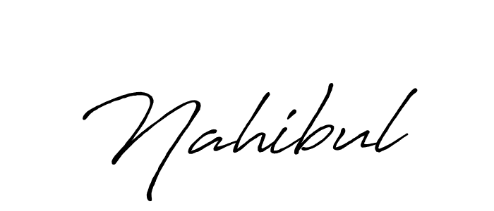 How to make Nahibul name signature. Use Antro_Vectra_Bolder style for creating short signs online. This is the latest handwritten sign. Nahibul signature style 7 images and pictures png