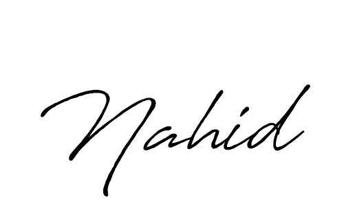 if you are searching for the best signature style for your name Nahid. so please give up your signature search. here we have designed multiple signature styles  using Antro_Vectra_Bolder. Nahid signature style 7 images and pictures png