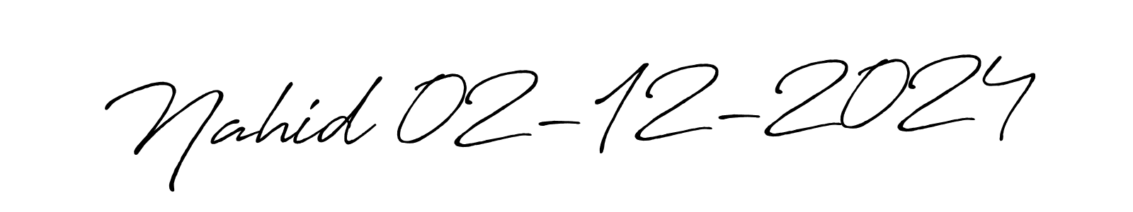 Nahid 02-12-2024 stylish signature style. Best Handwritten Sign (Antro_Vectra_Bolder) for my name. Handwritten Signature Collection Ideas for my name Nahid 02-12-2024. Nahid 02-12-2024 signature style 7 images and pictures png