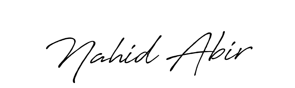 if you are searching for the best signature style for your name Nahid Abir. so please give up your signature search. here we have designed multiple signature styles  using Antro_Vectra_Bolder. Nahid Abir signature style 7 images and pictures png