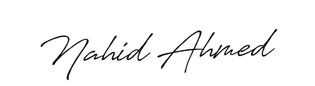 It looks lik you need a new signature style for name Nahid Ahmed. Design unique handwritten (Antro_Vectra_Bolder) signature with our free signature maker in just a few clicks. Nahid Ahmed signature style 7 images and pictures png