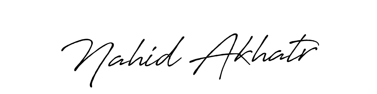 You should practise on your own different ways (Antro_Vectra_Bolder) to write your name (Nahid Akhatr) in signature. don't let someone else do it for you. Nahid Akhatr signature style 7 images and pictures png