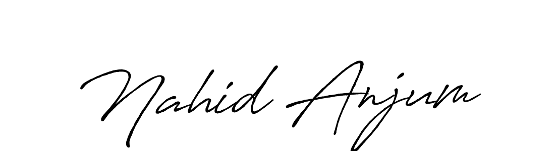How to make Nahid Anjum signature? Antro_Vectra_Bolder is a professional autograph style. Create handwritten signature for Nahid Anjum name. Nahid Anjum signature style 7 images and pictures png