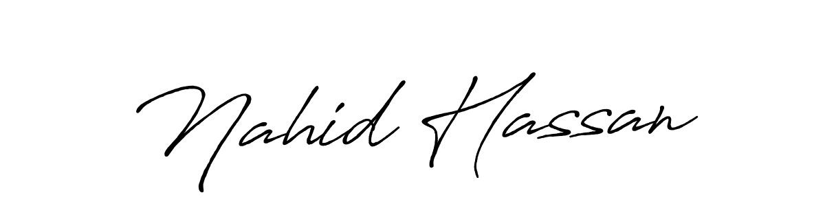 Nahid Hassan stylish signature style. Best Handwritten Sign (Antro_Vectra_Bolder) for my name. Handwritten Signature Collection Ideas for my name Nahid Hassan. Nahid Hassan signature style 7 images and pictures png