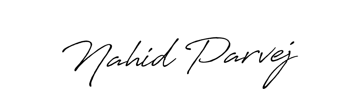 Antro_Vectra_Bolder is a professional signature style that is perfect for those who want to add a touch of class to their signature. It is also a great choice for those who want to make their signature more unique. Get Nahid Parvej name to fancy signature for free. Nahid Parvej signature style 7 images and pictures png