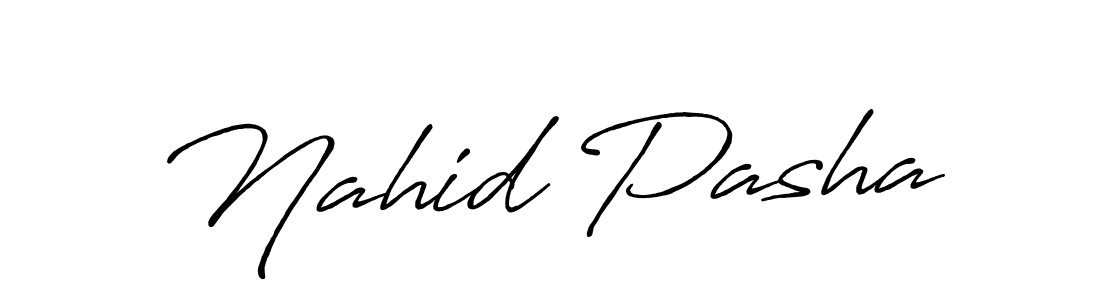 How to make Nahid Pasha name signature. Use Antro_Vectra_Bolder style for creating short signs online. This is the latest handwritten sign. Nahid Pasha signature style 7 images and pictures png