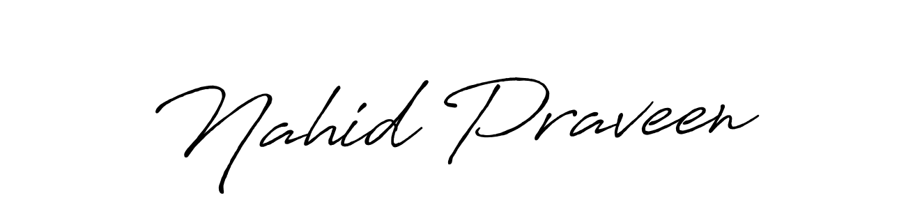 The best way (Antro_Vectra_Bolder) to make a short signature is to pick only two or three words in your name. The name Nahid Praveen include a total of six letters. For converting this name. Nahid Praveen signature style 7 images and pictures png